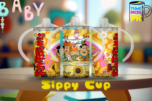 Sippy Cup Los Picapiedra 12 oz | Acero inoxidable | Con sorbeto