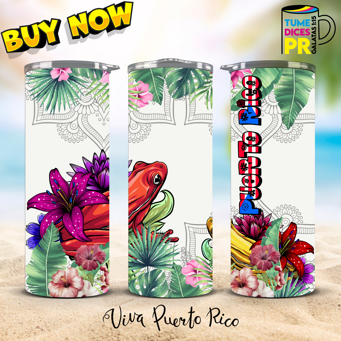 PUERTO RICO Skinny Tumbler