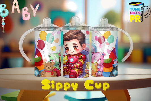 Sippy Cup Iron Man 12 oz | Acero inoxidable | Con sorbeto