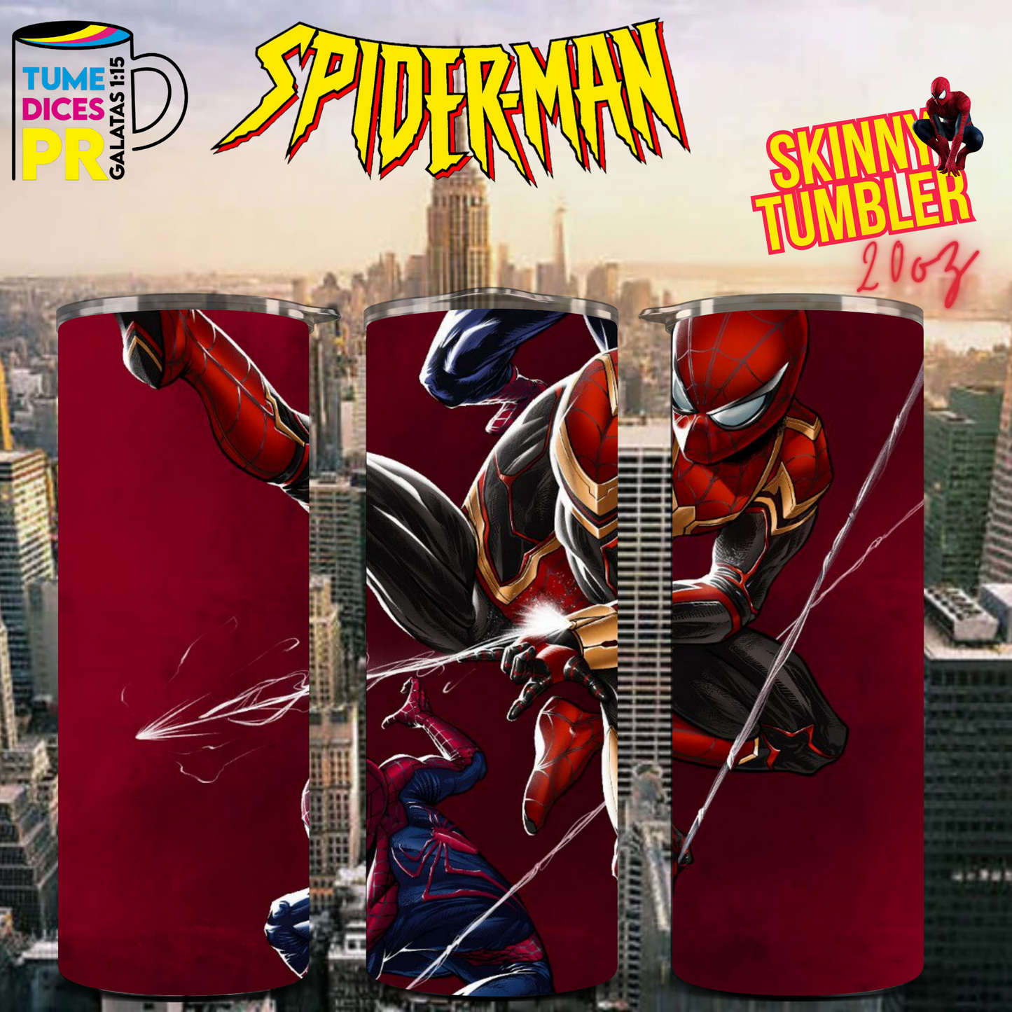 SPIDERMAN Skinny Tumbler