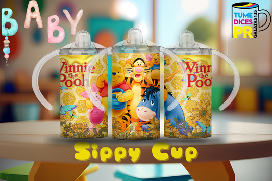 Sippy Cup Winnie the Pooh y Tigger 2 12 oz | Acero inoxidable | Con sorbeto
