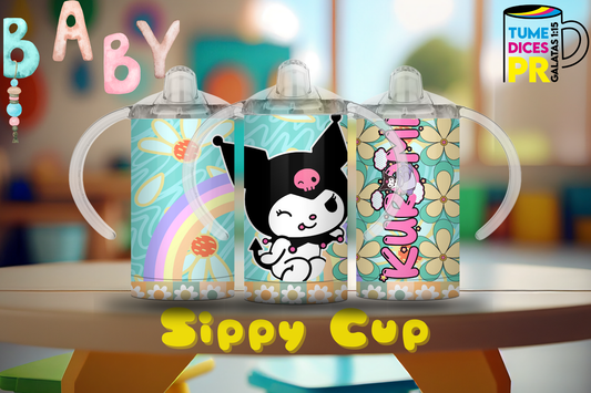 Sippy Cup Kuromi 2 12 oz | Acero inoxidable | Con sorbeto