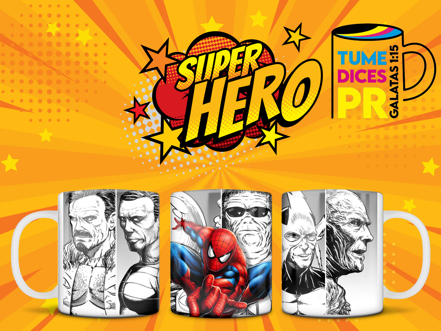 Taza Super Heroes