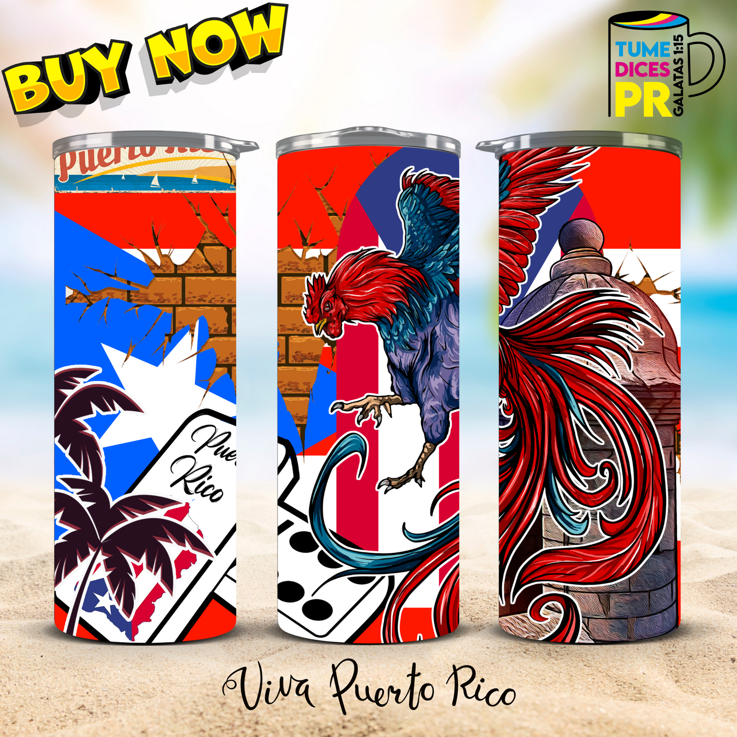 PUERTO RICO Skinny Tumbler