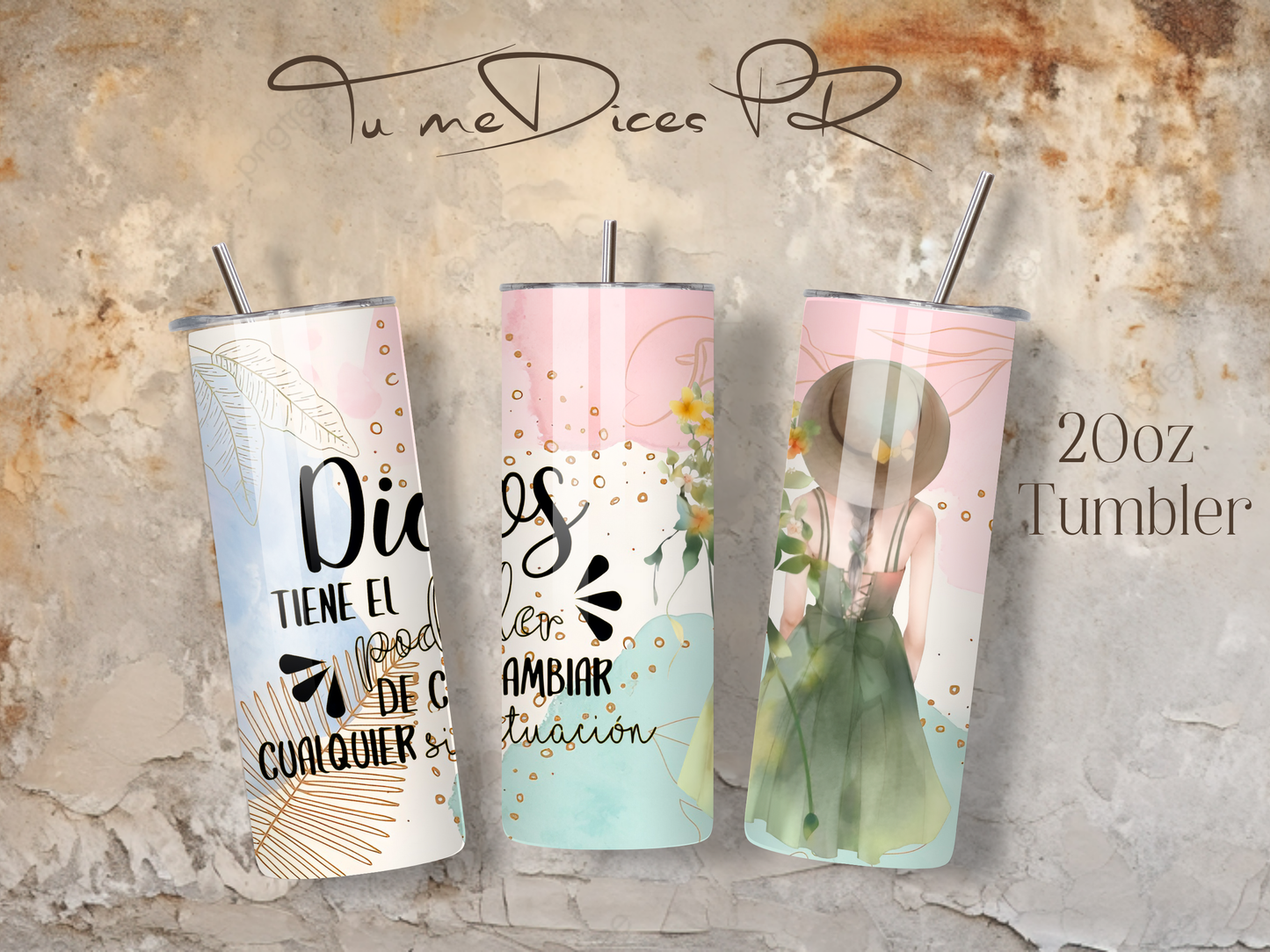 MENSAJES POSITIVOS Skinny Tumbler