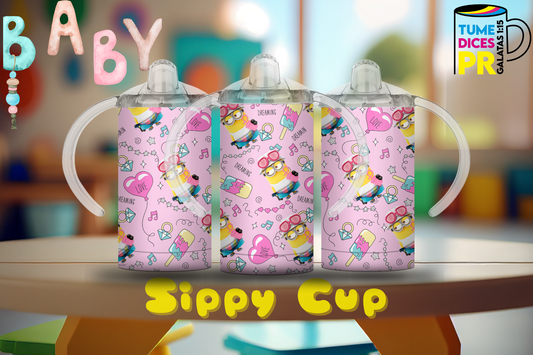 Sippy Cup Minions 12 oz | Acero inoxidable | Con sorbeto