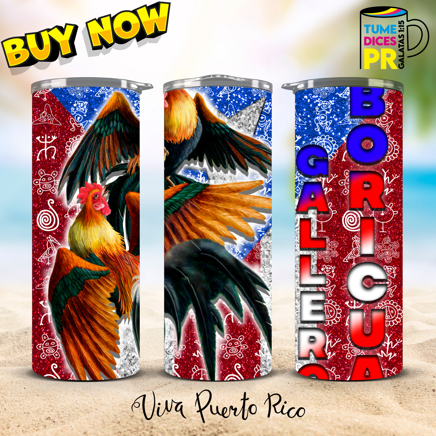 PUERTO RICO Skinny Tumbler
