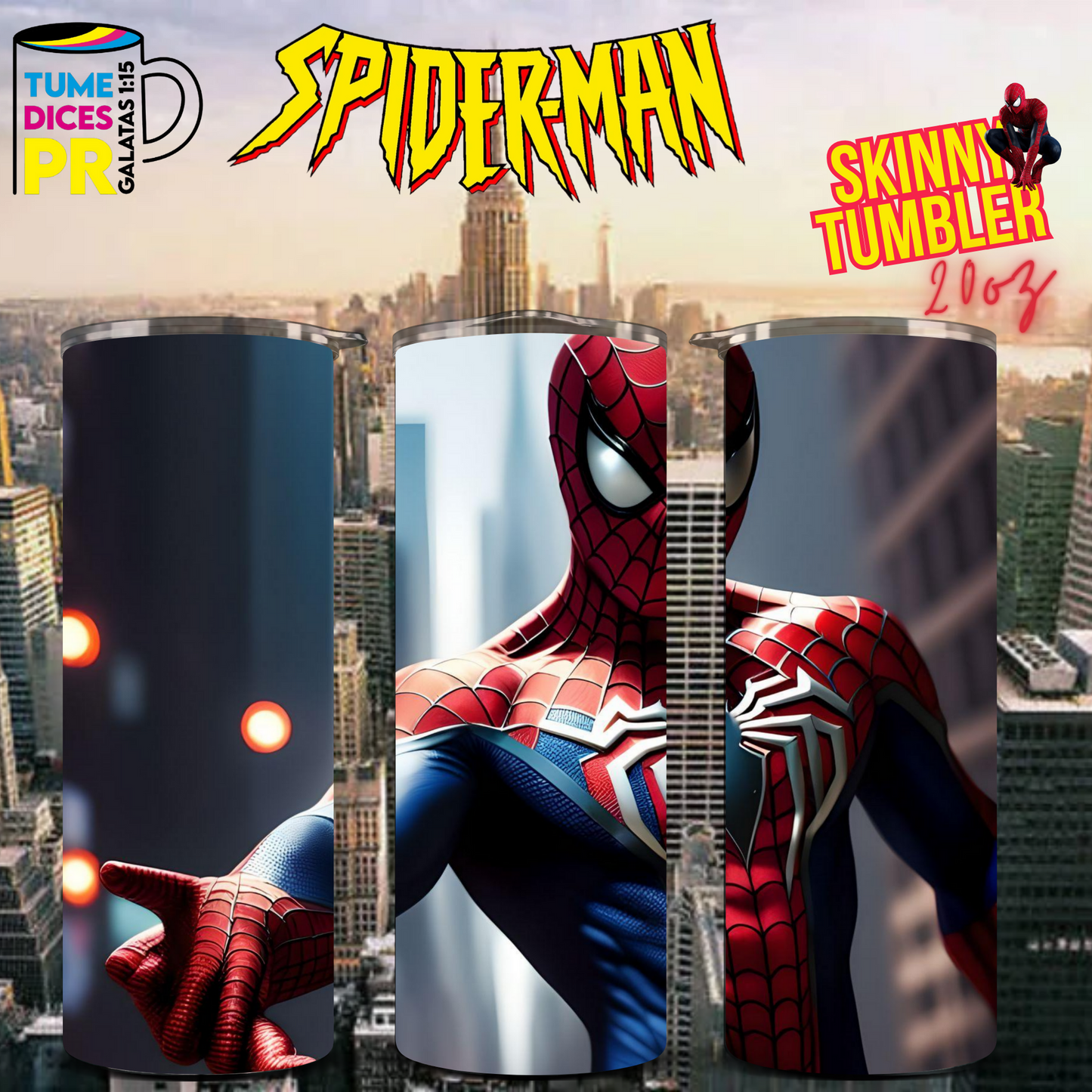 SPIDERMAN Skinny Tumbler