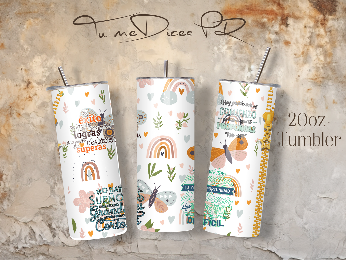 MENSAJES POSITIVOS Skinny Tumbler
