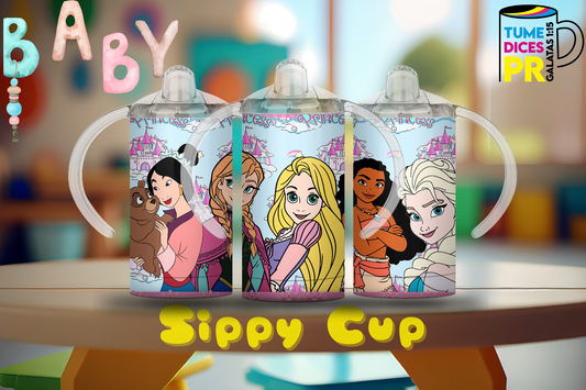 Sippy Cup Princesas Disney 7 12 oz | Acero inoxidable | Con sorbeto