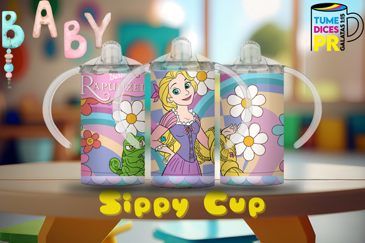 Sippy Cup Rapunzel 4 12 oz | Acero inoxidable | Con sorbeto