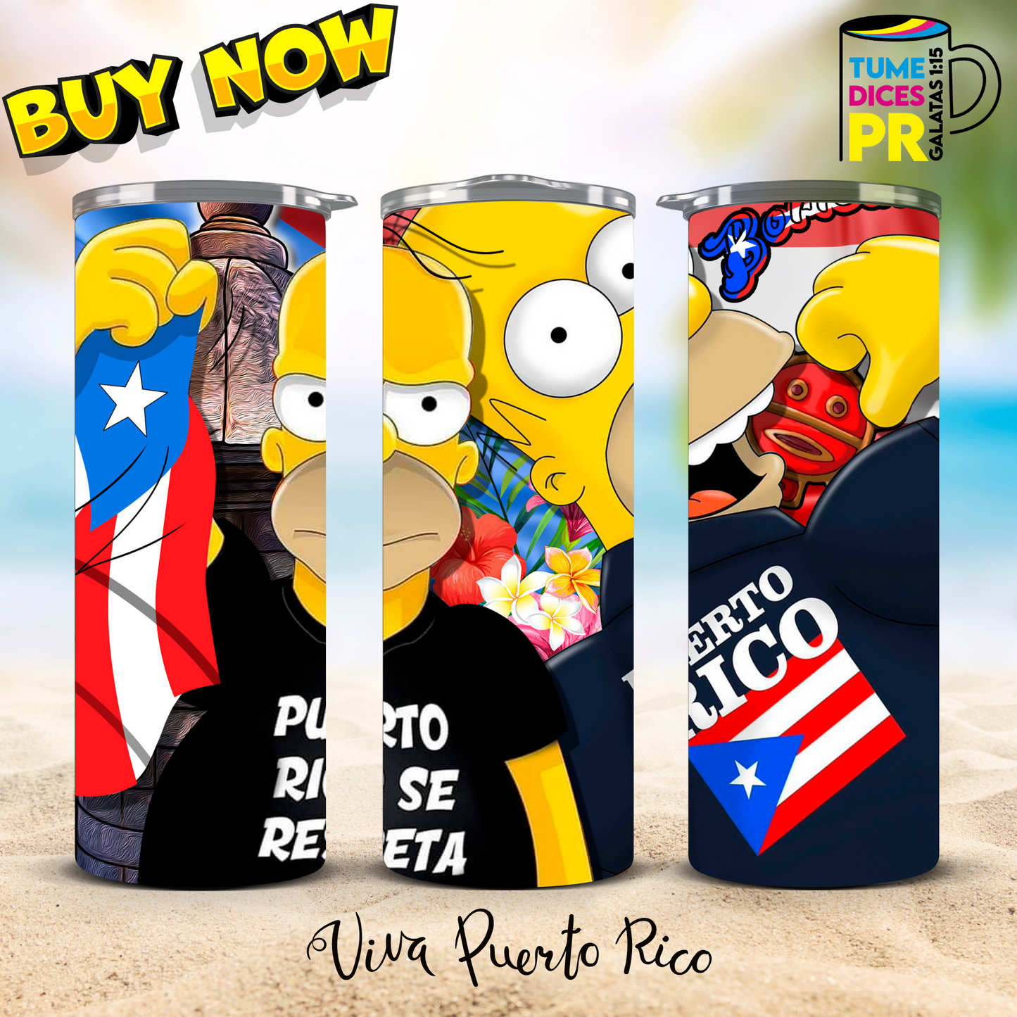 PUERTO RICO Skinny Tumbler