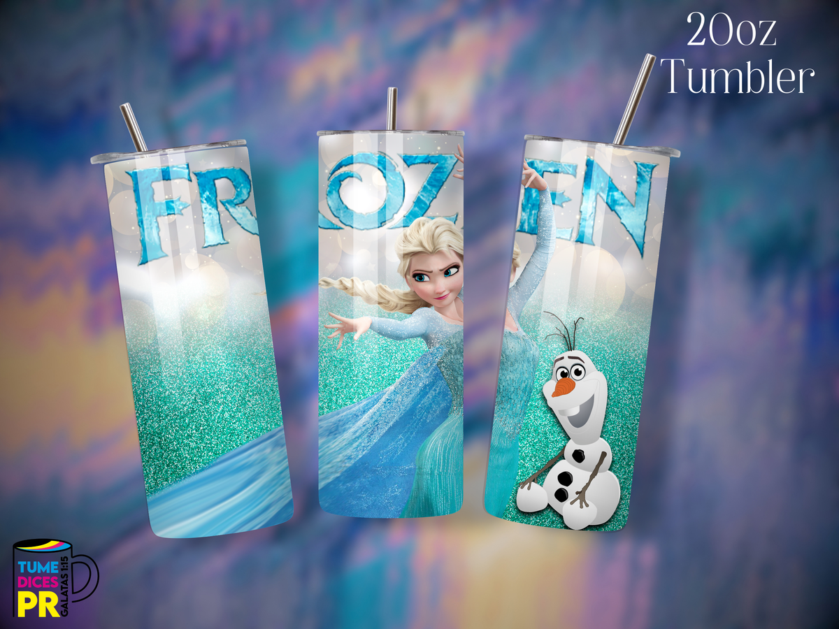 Tumbler Mundo Mágico 1 Skinny 20 oz | Personalizable | Mantiene frío y calor