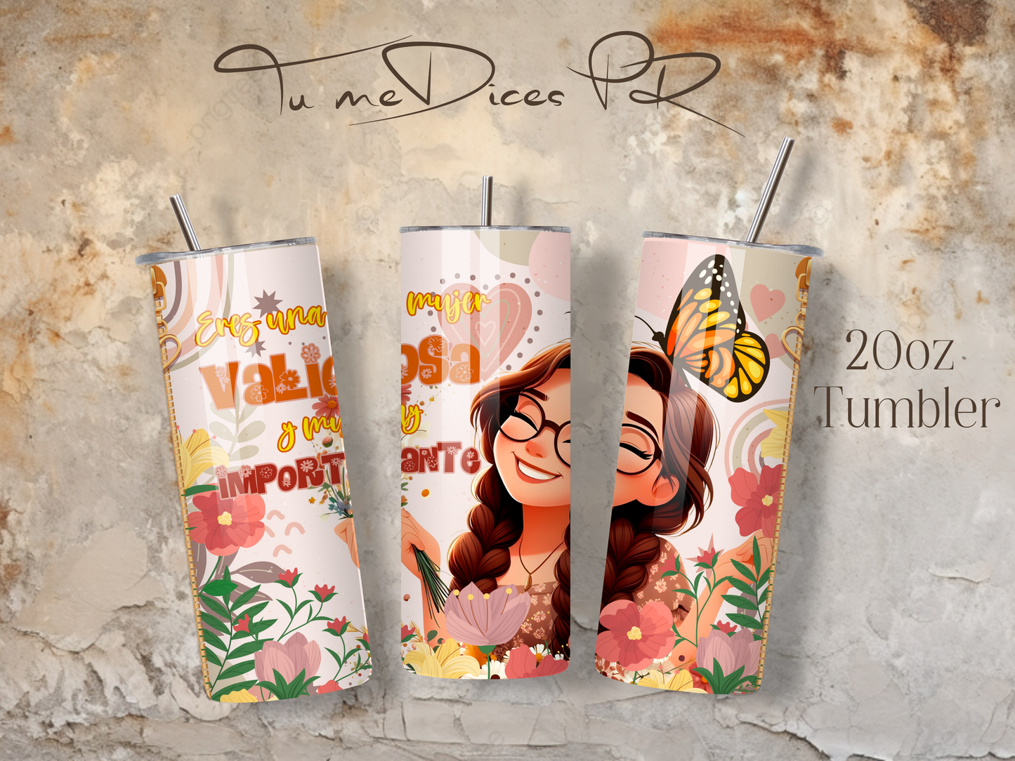 MENSAJES POSITIVOS Skinny Tumbler
