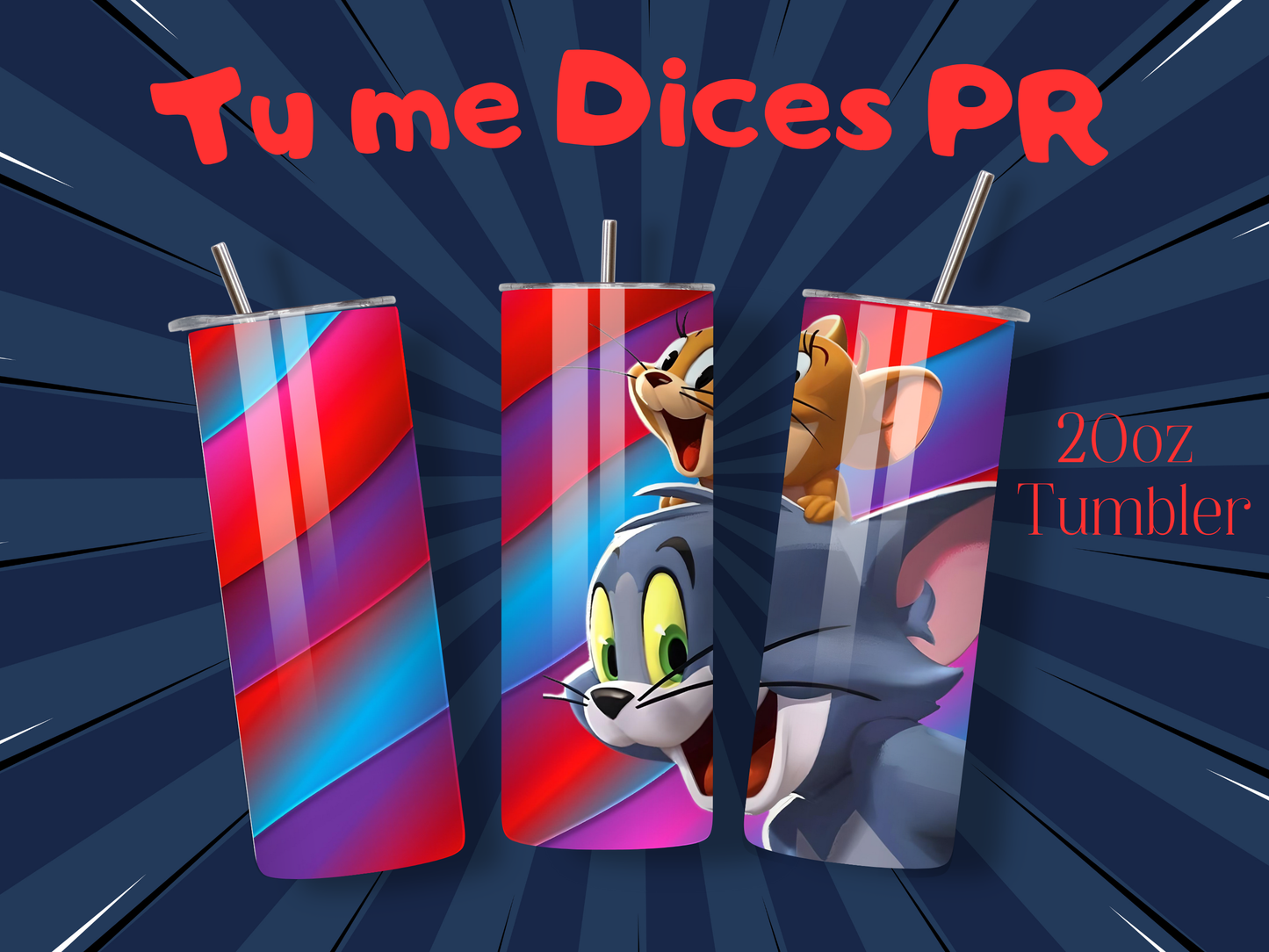 Tom & Jerry 2 Skinny Tumbler