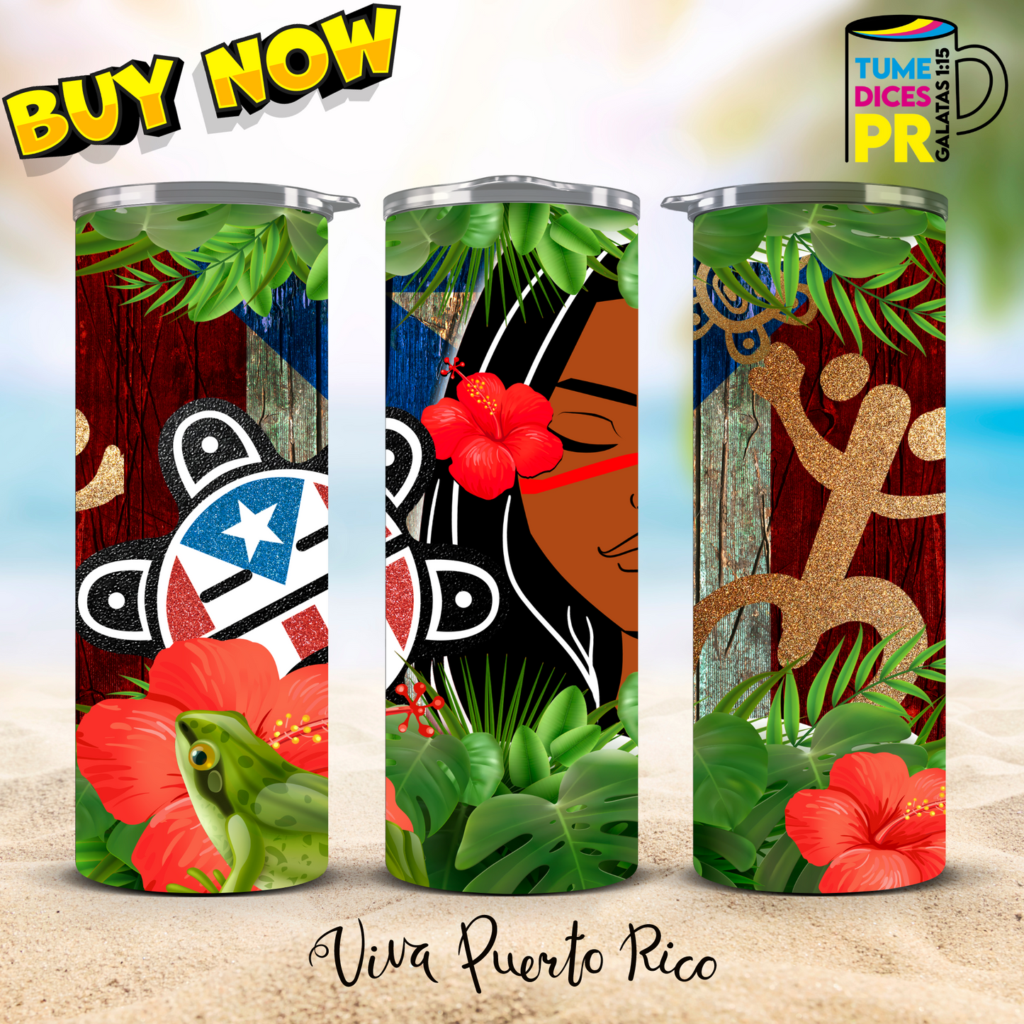 PUERTO RICO Skinny Tumbler