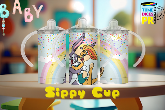Sippy Cup Lola Bunny 12 oz | Acero inoxidable | Con sorbeto