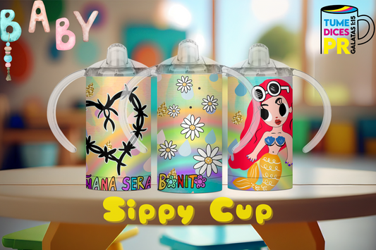 Sippy Cup Sirena 12 oz | Acero inoxidable | Con sorbeto
