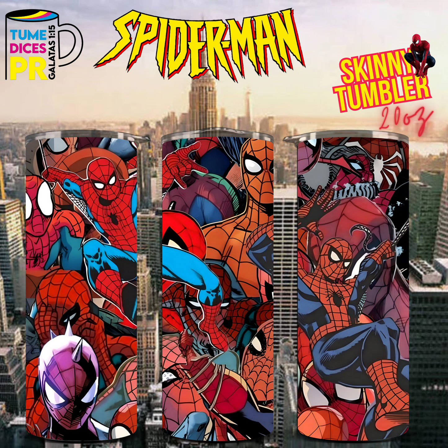 SPIDERMAN Skinny Tumbler