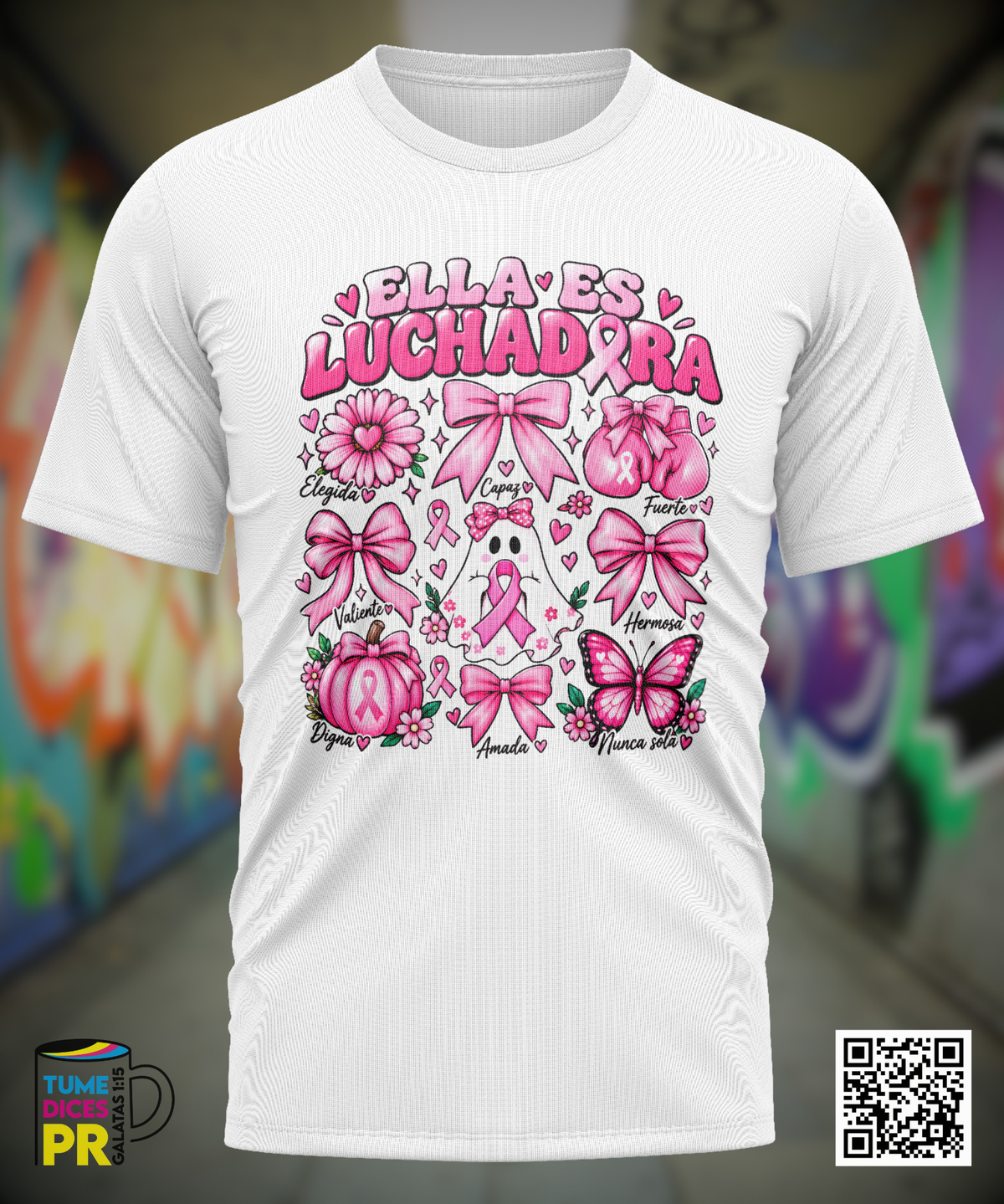 Camiseta OCTUBRE CONTRA EL CANCER | Algodón y poliéster | Tallas S–XL