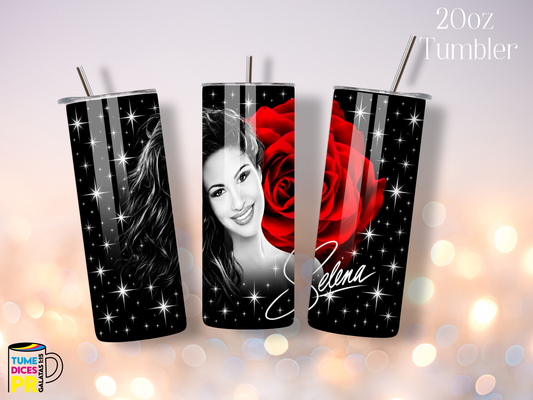 Tumbler Selena Skinny 20 oz | Personalizable | Mantiene frío y calor