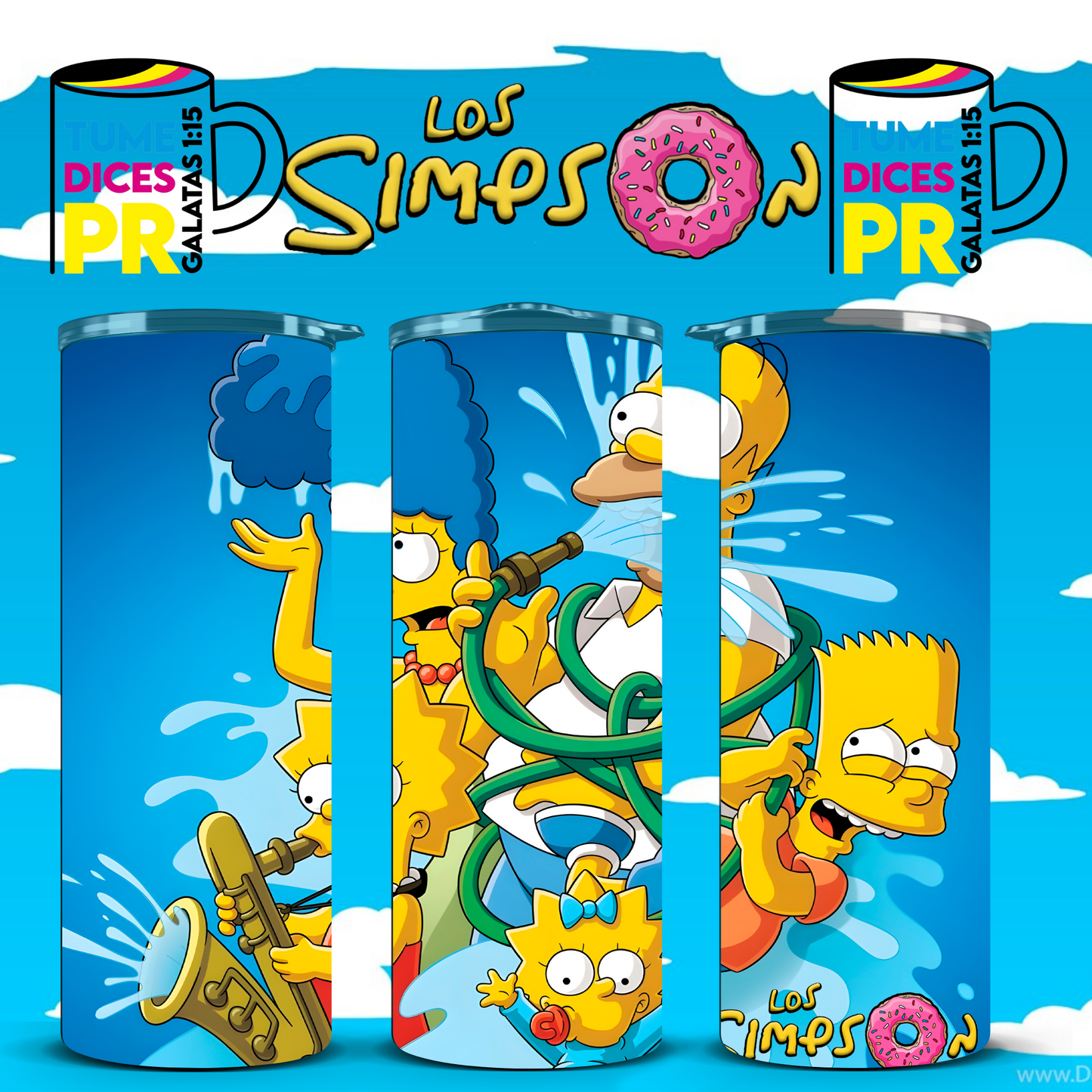 LOS SIMPSONS Skinny Tumbler