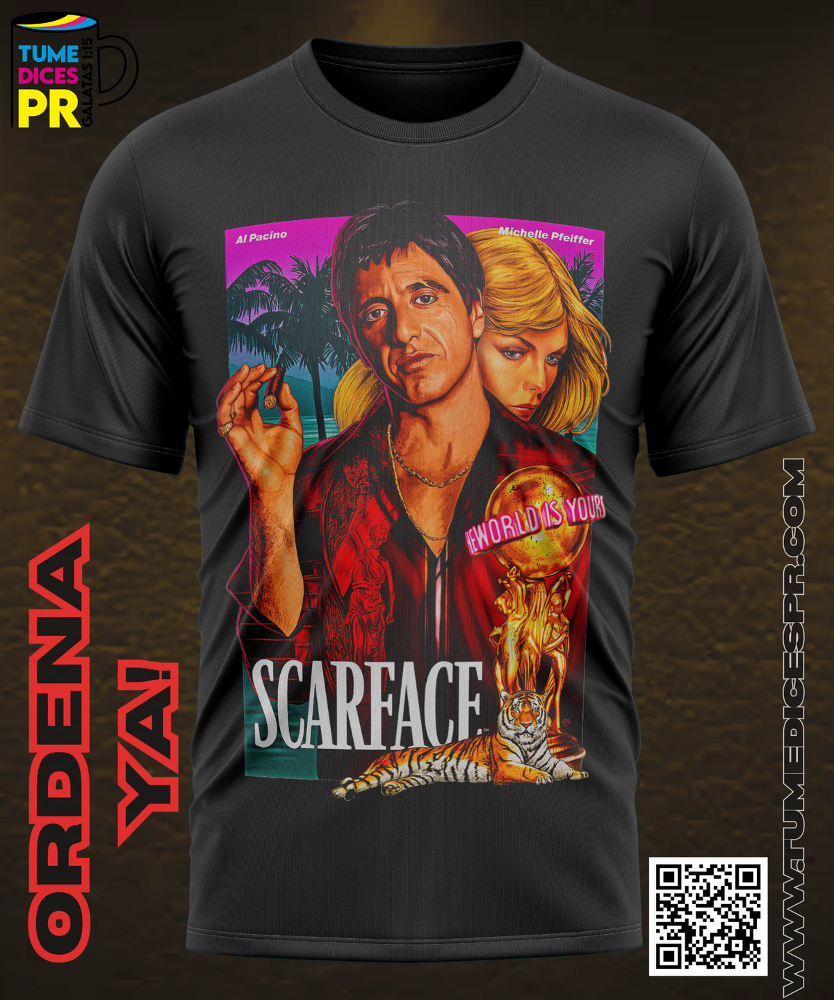 Camiseta SCARFACE | Algodón y poliéster | Tallas S–XL