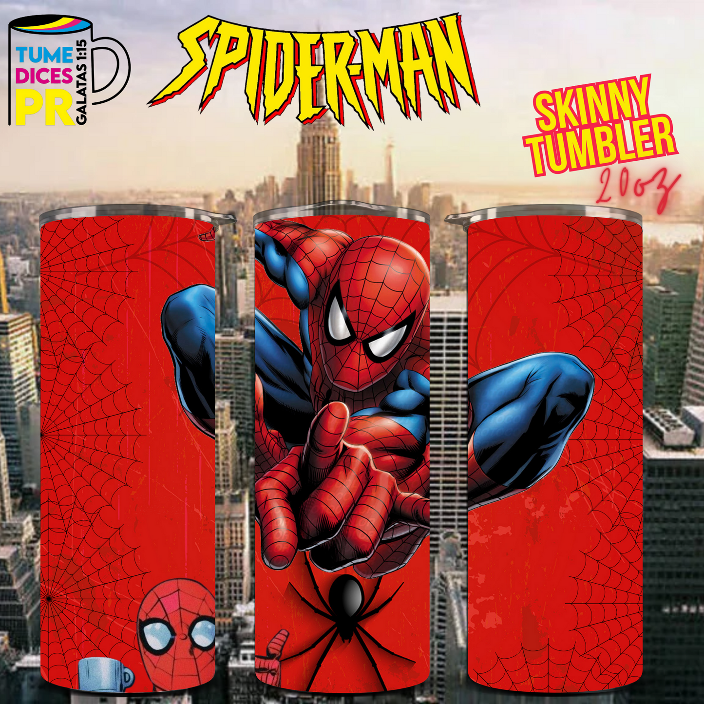 SPIDERMAN Skinny Tumbler