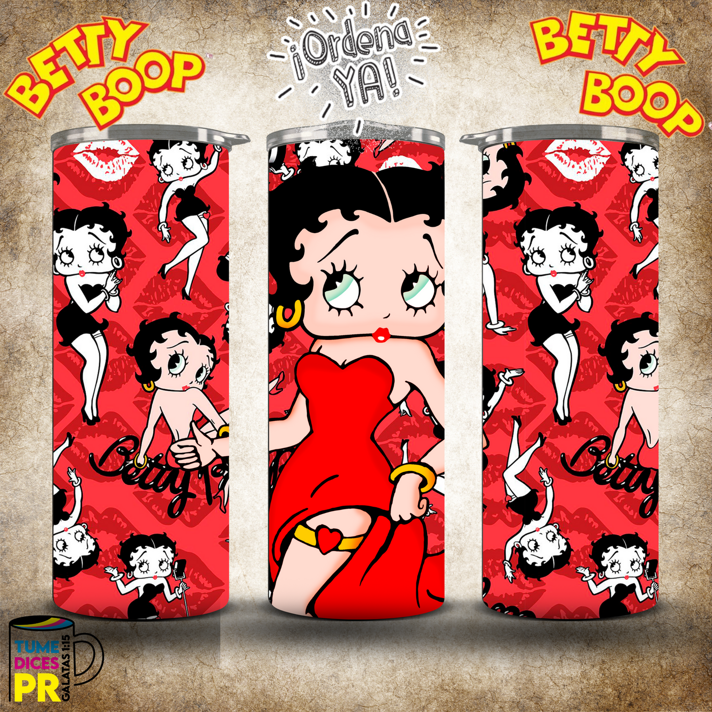 BETTY BOOP Skinny Tumbler