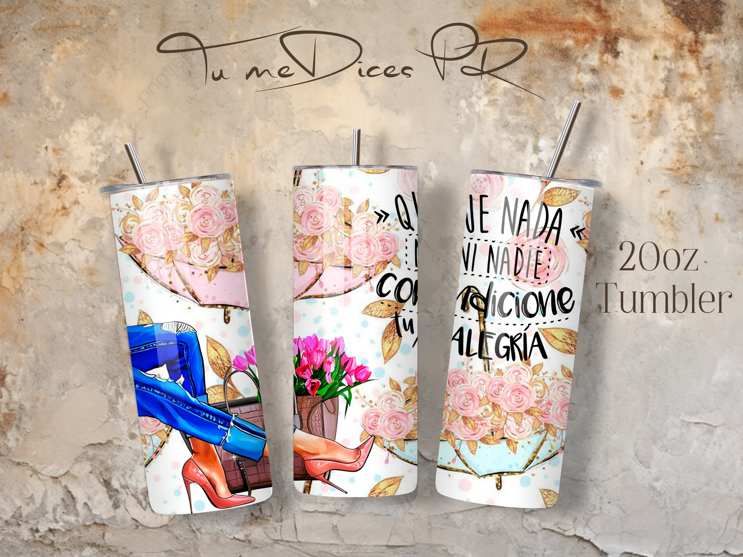 MENSAJES POSITIVOS Skinny Tumbler