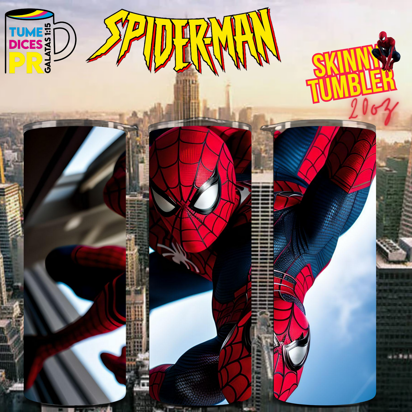 SPIDERMAN Skinny Tumbler