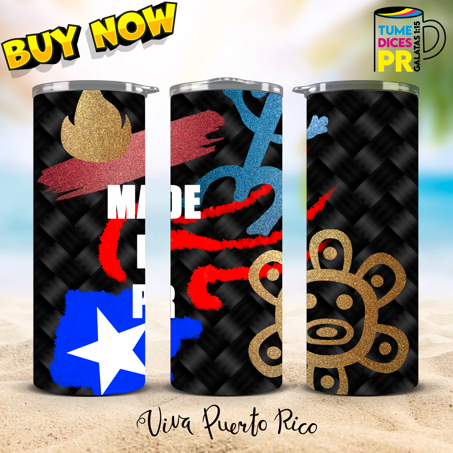 PUERTO RICO Skinny Tumbler
