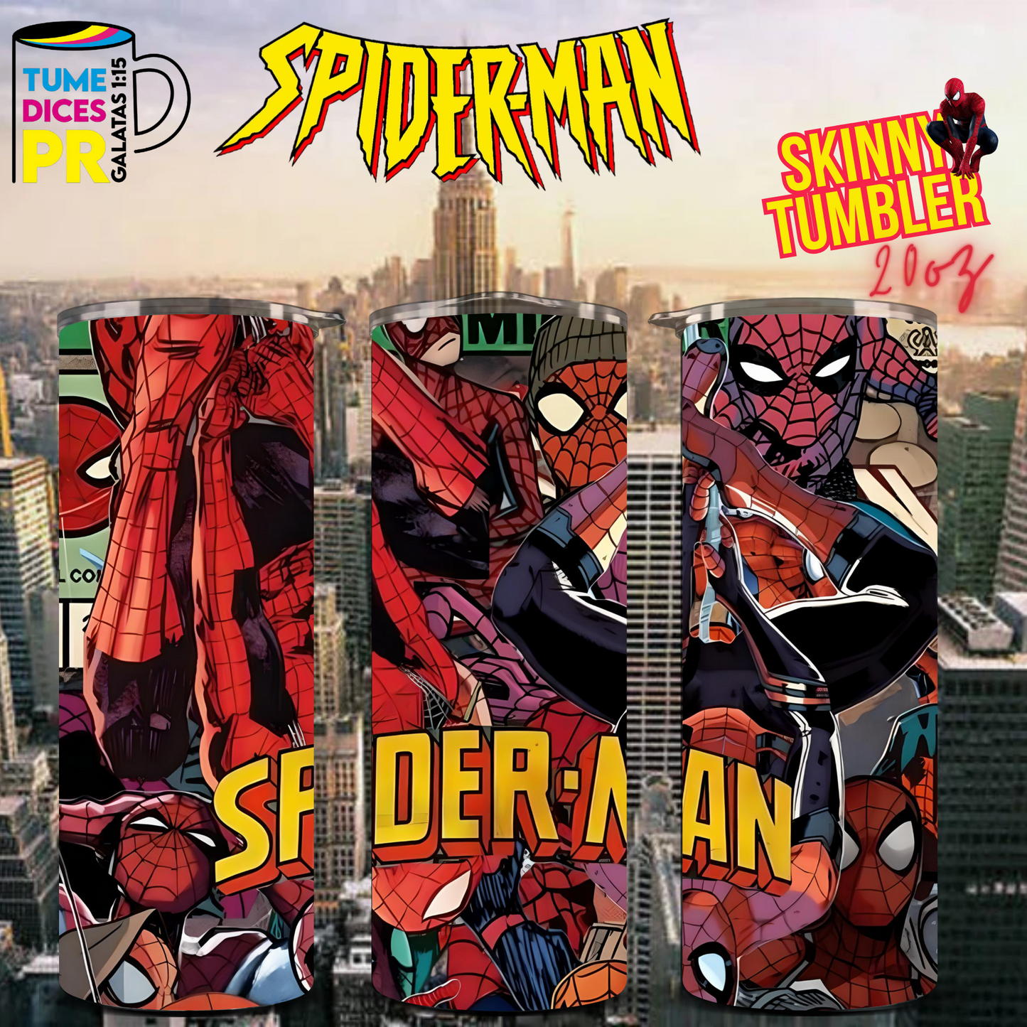 SPIDERMAN Skinny Tumbler