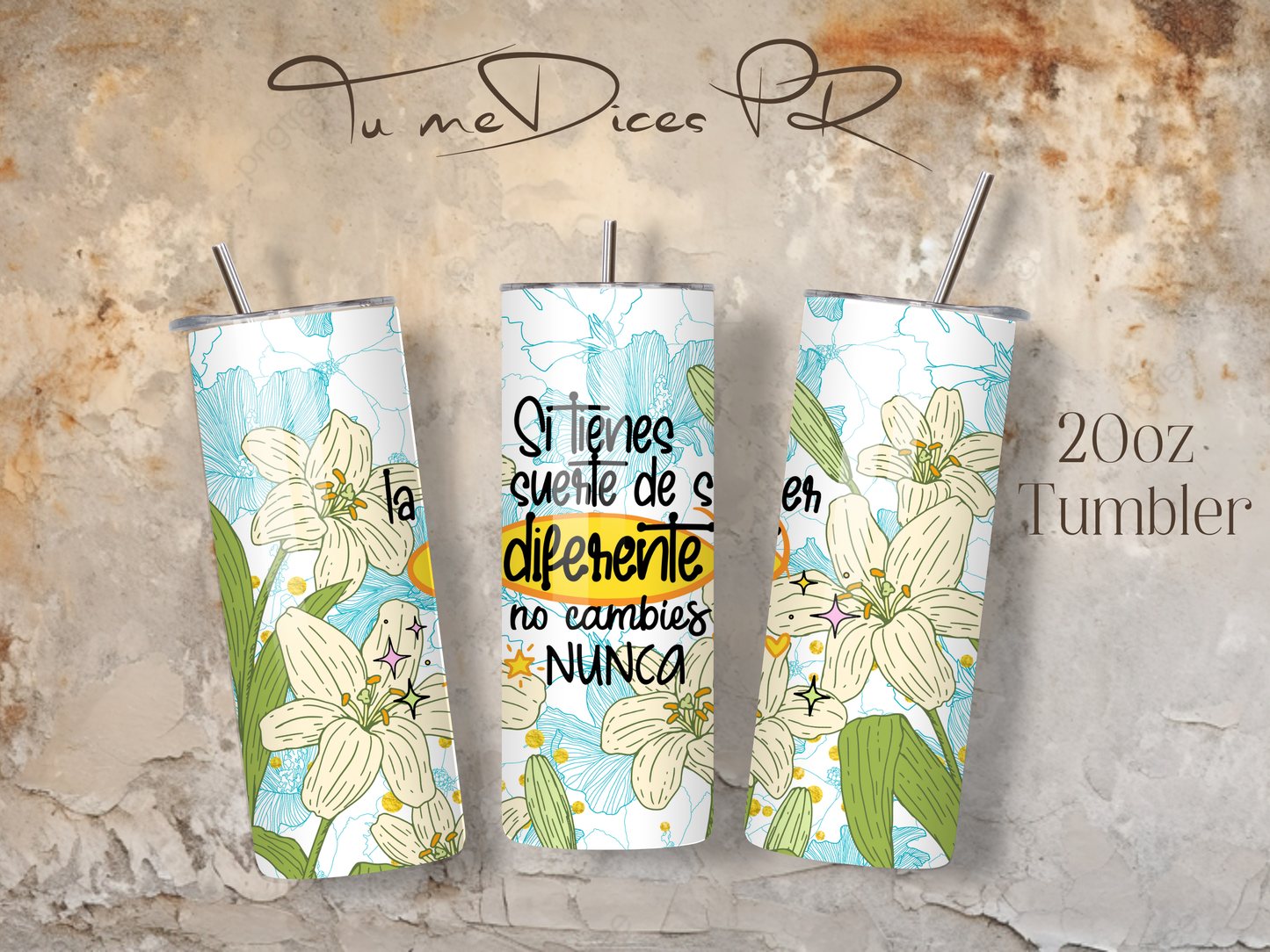 MENSAJES POSITIVOS Skinny Tumbler