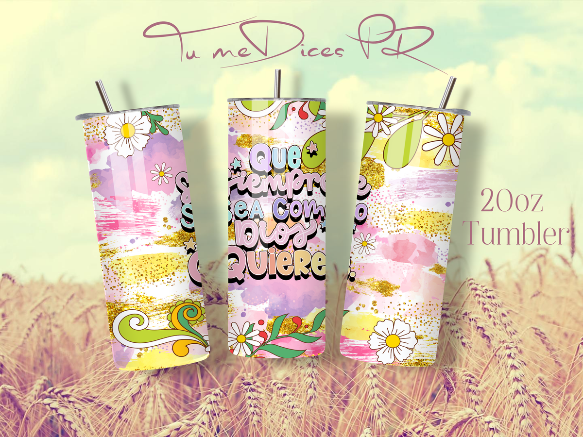 Tumbler Cristianos Skinny 20 oz | Personalizable | Mantiene frío y calor