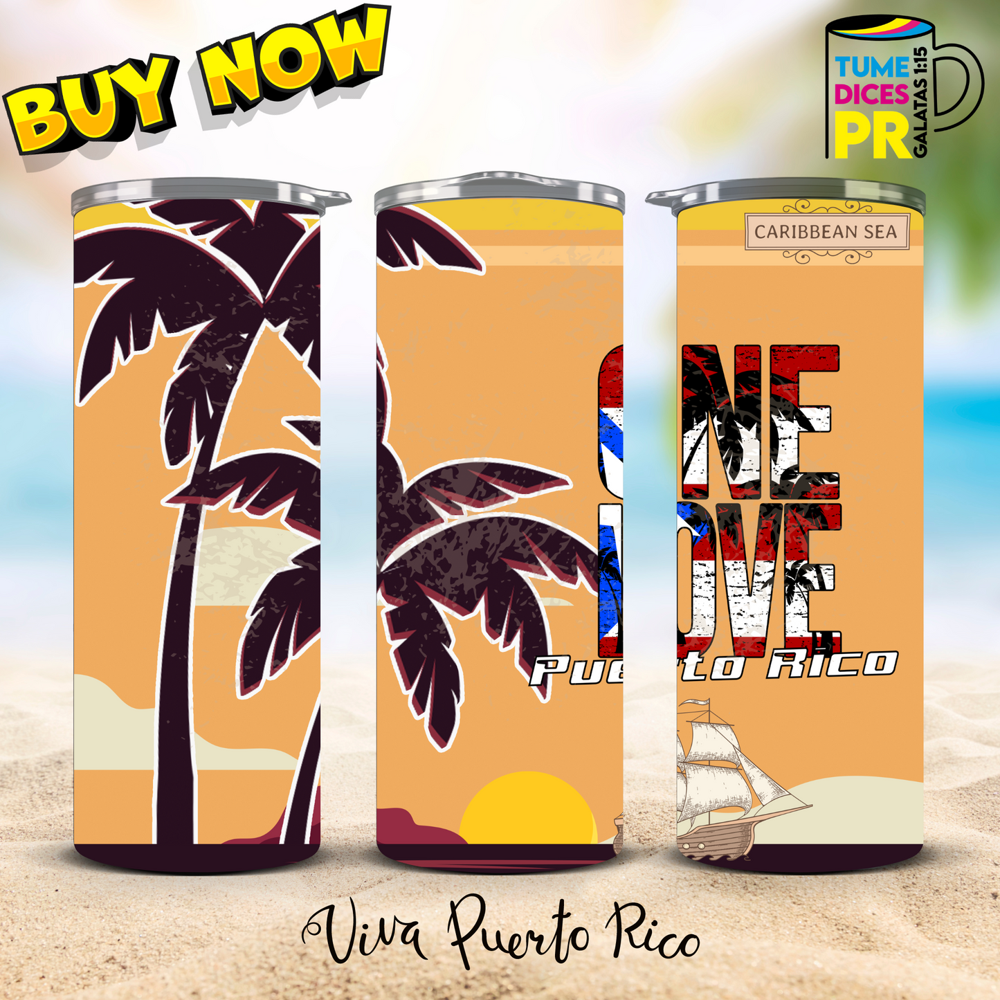 PUERTO RICO Skinny Tumbler
