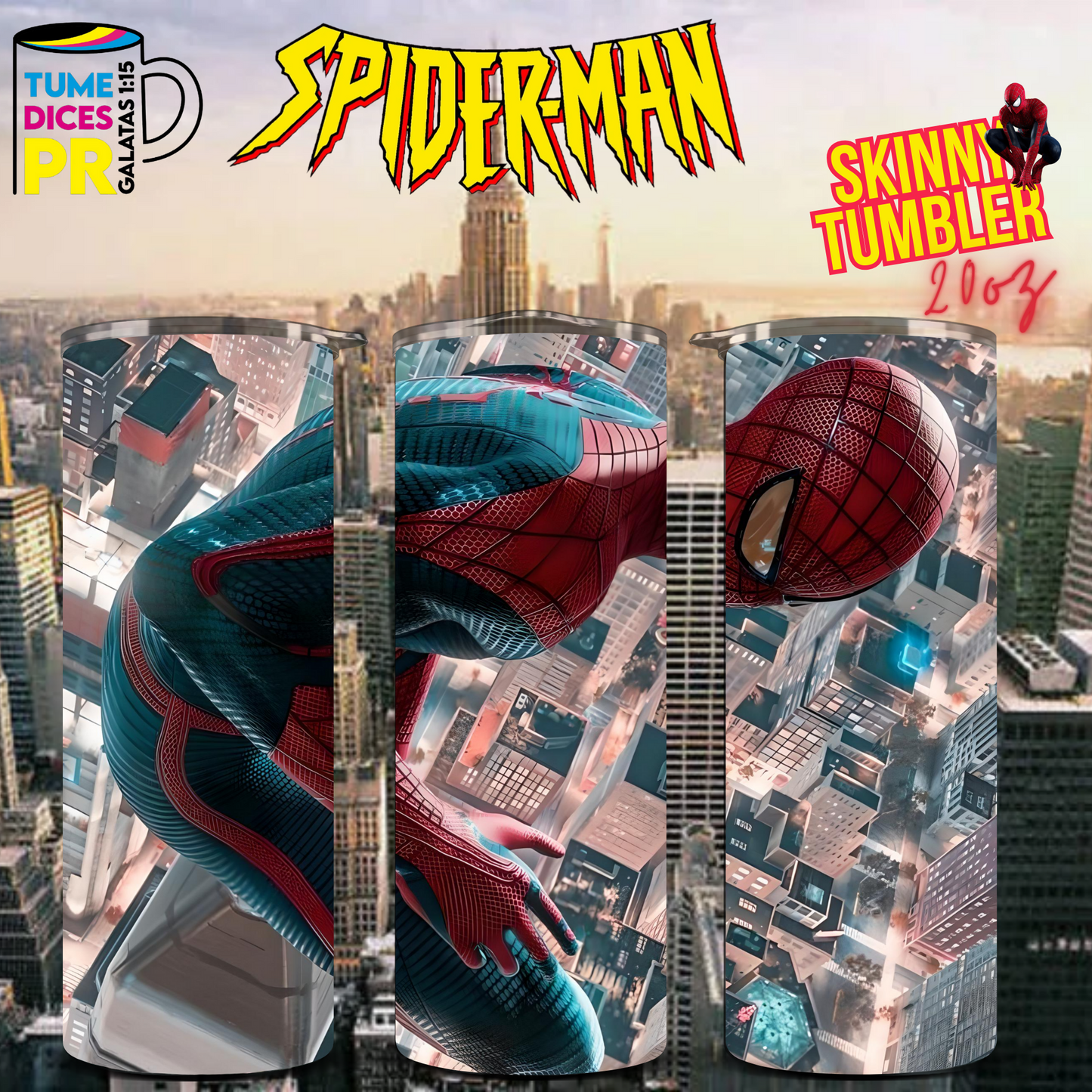SPIDERMAN Skinny Tumbler