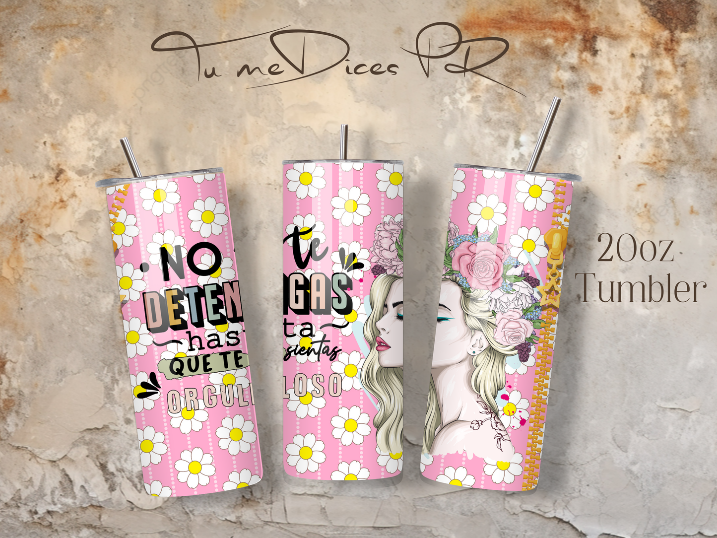MENSAJES POSITIVOS Skinny Tumbler