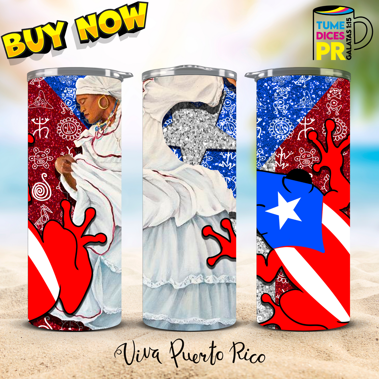 PUERTO RICO Skinny Tumbler