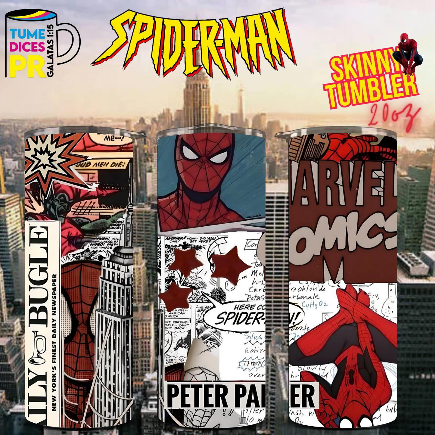 SPIDERMAN Skinny Tumbler
