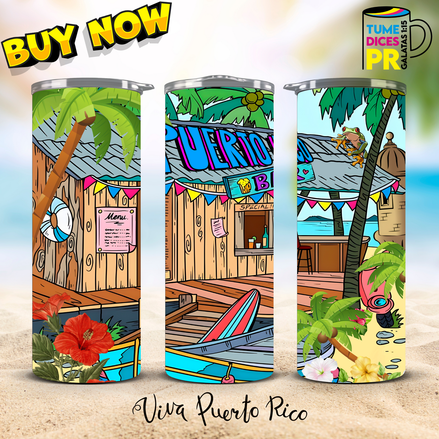 PUERTO RICO Skinny Tumbler