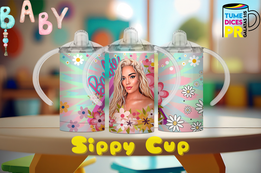 Sippy Cup Karol G 12 oz | Acero inoxidable | Con sorbeto
