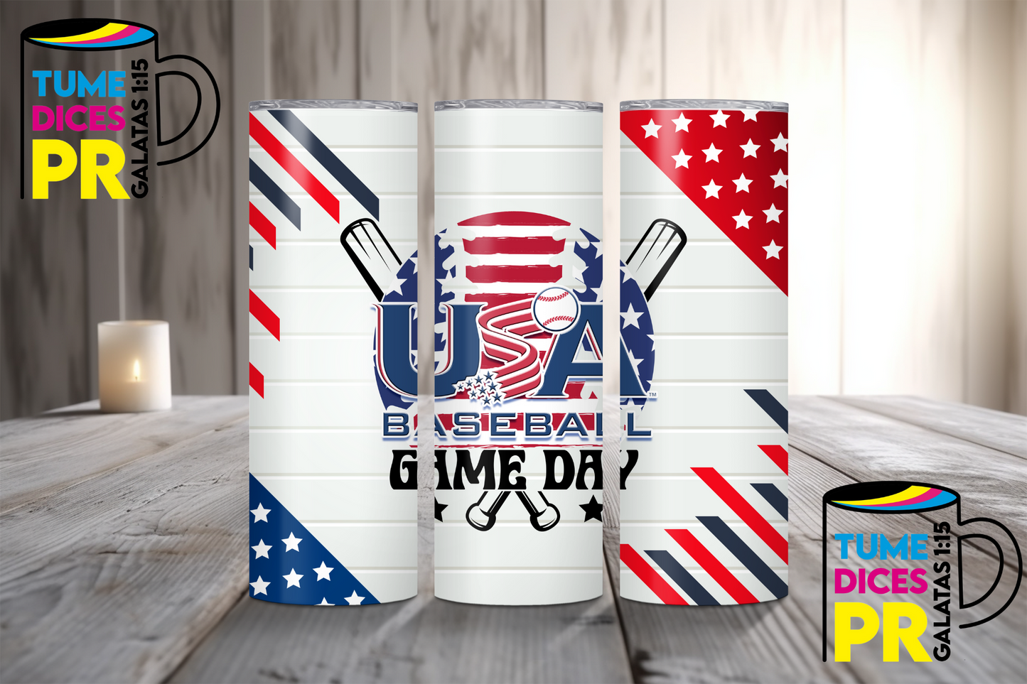 BASEBALL Skinny Tumbler