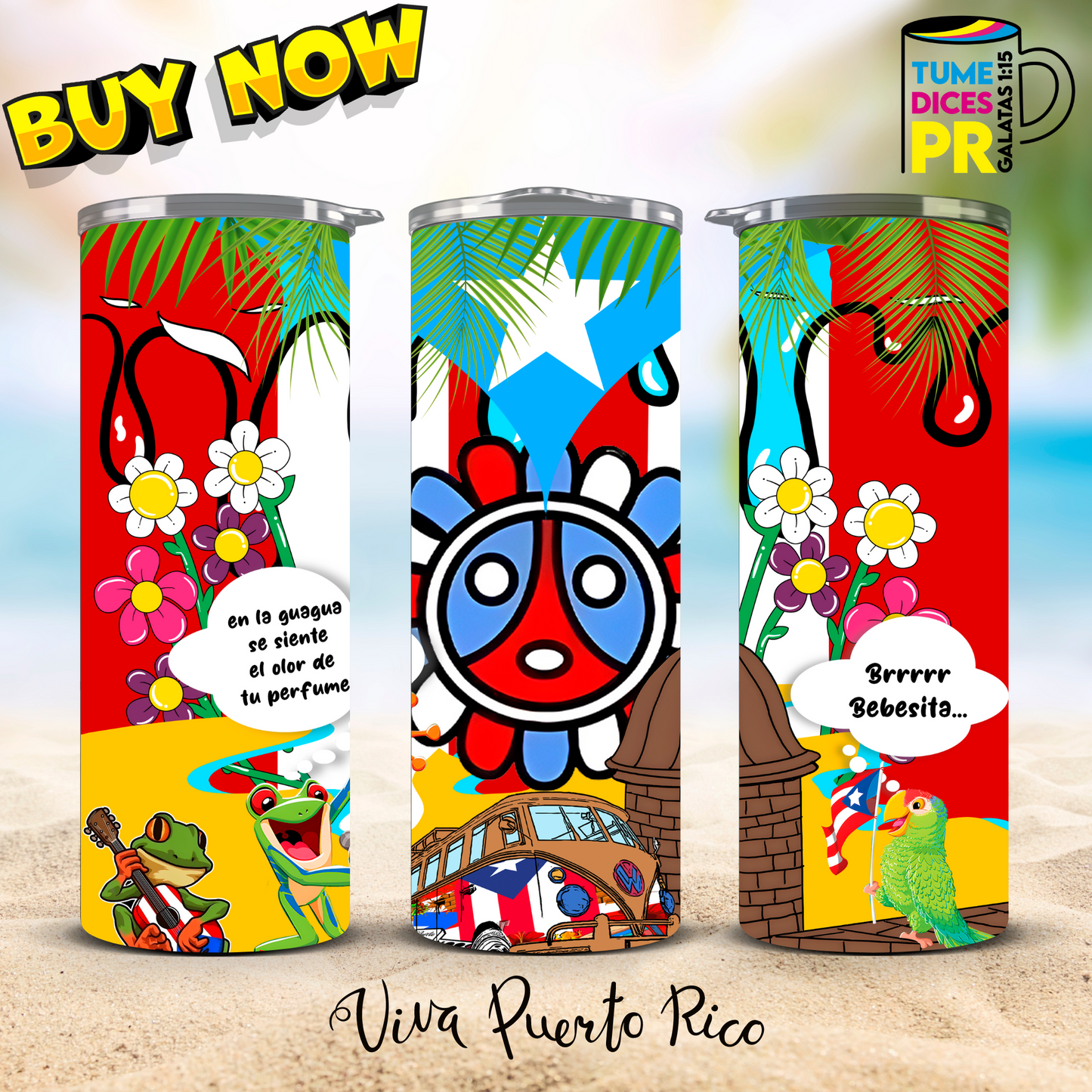 PUERTO RICO Skinny Tumbler