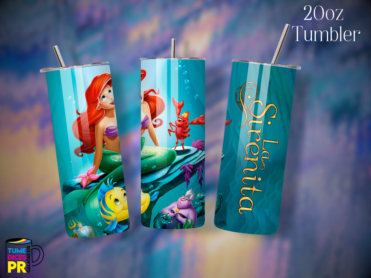 Tumbler Mundo Mágico 1 Skinny 20 oz | Personalizable | Mantiene frío y calor