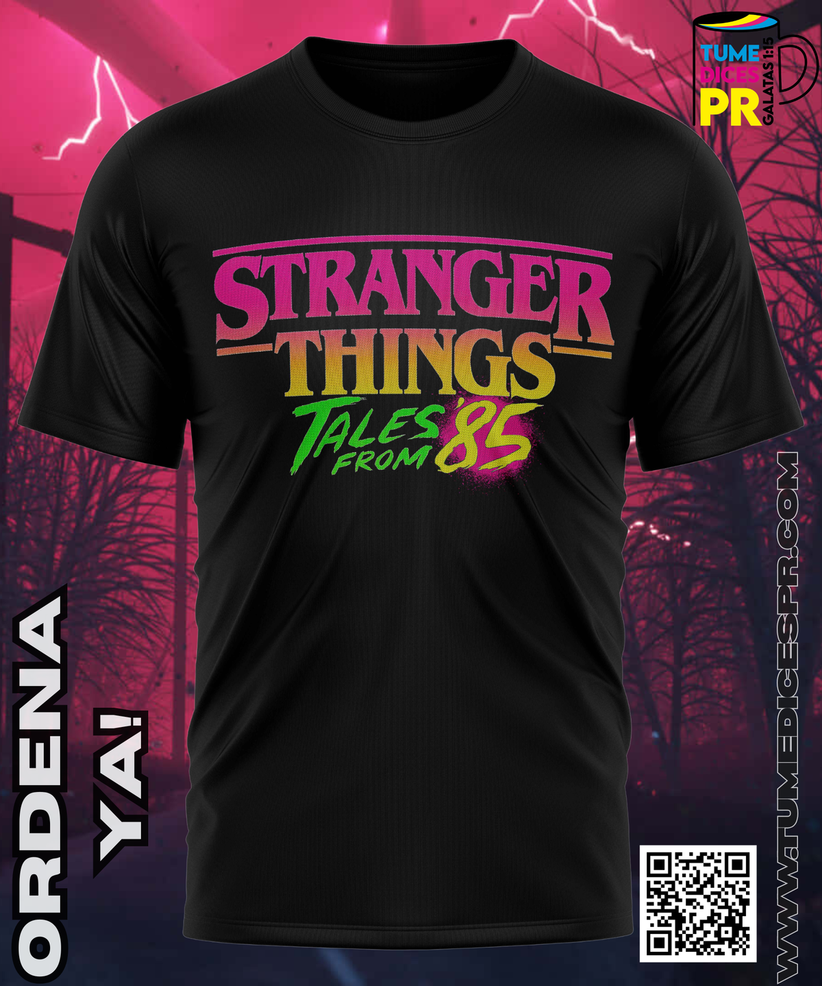 Camiseta STRANGER THINGS | Algodón y poliéster | Tallas S–XL
