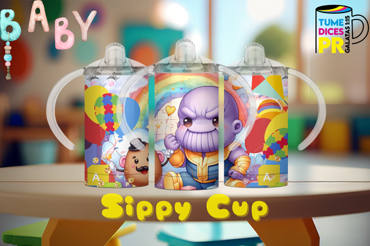 Sippy Cup Thanos y Avengers 12 oz | Acero inoxidable | Con sorbeto