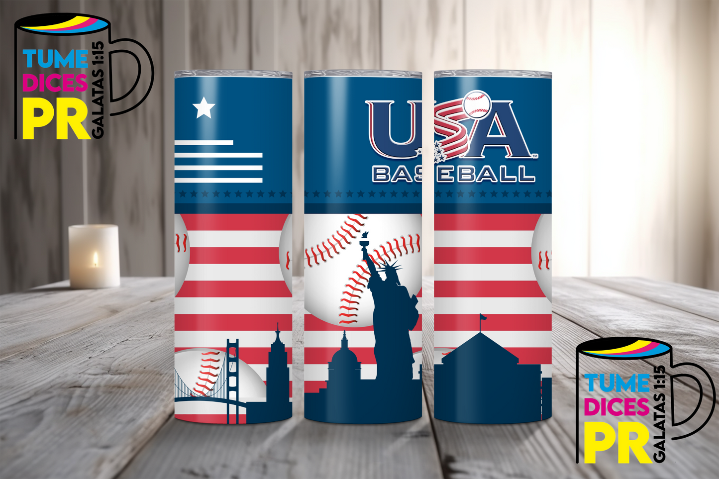BASEBALL Skinny Tumbler