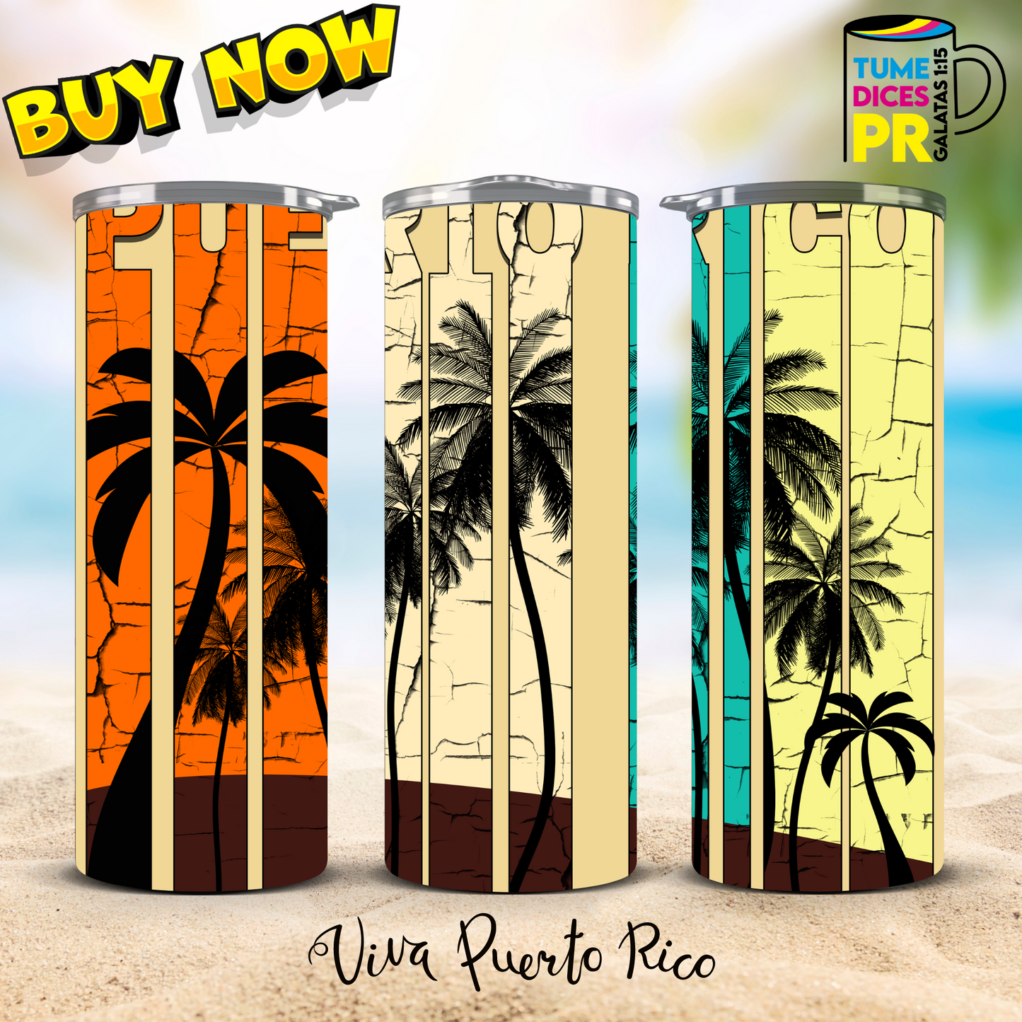 PUERTO RICO Skinny Tumbler