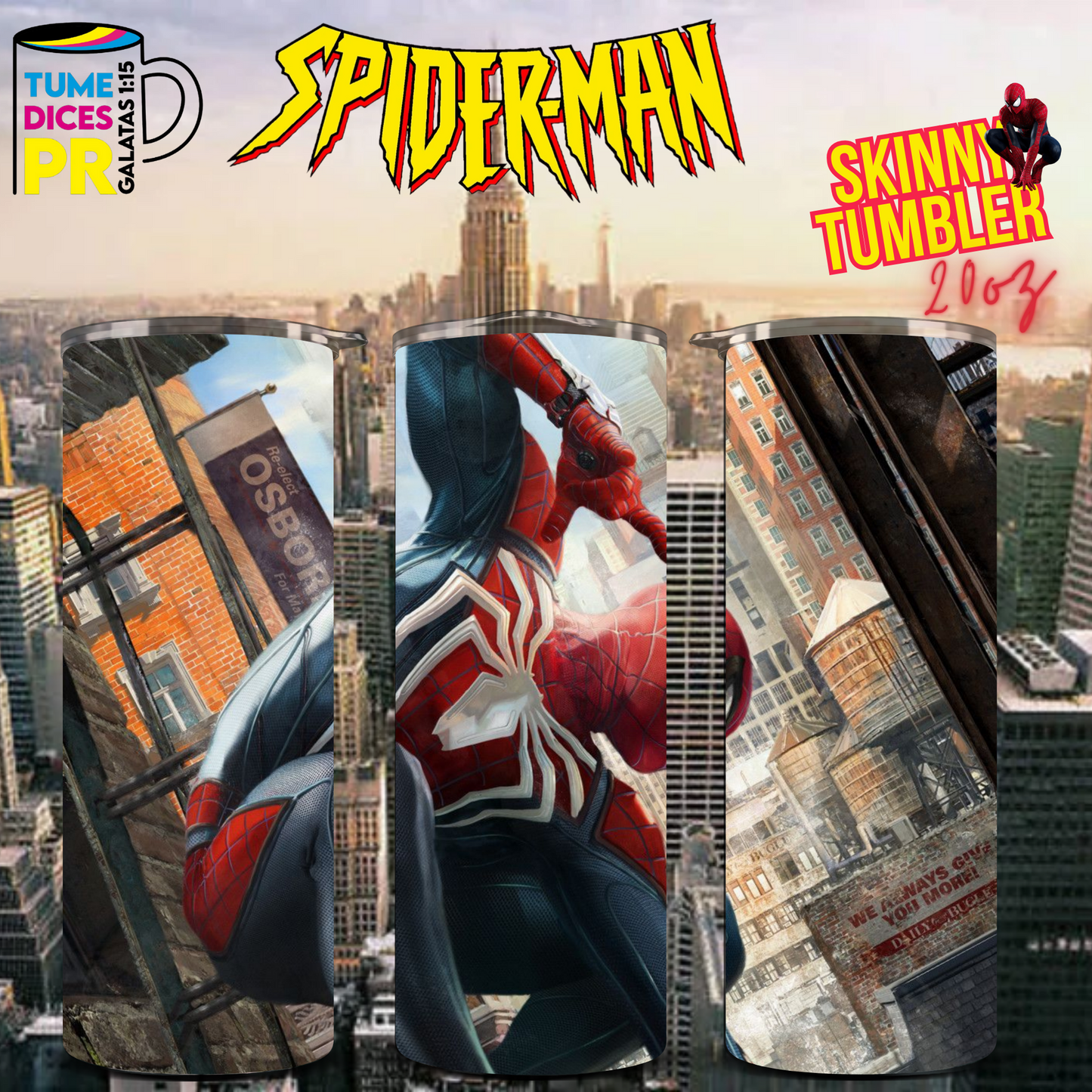 SPIDERMAN Skinny Tumbler